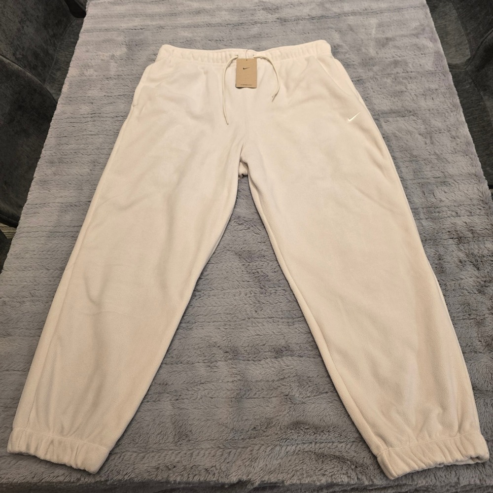 Nike Therma-FIT Womens Fleece Training Joggers Cream White FB5578-104 XL NEW